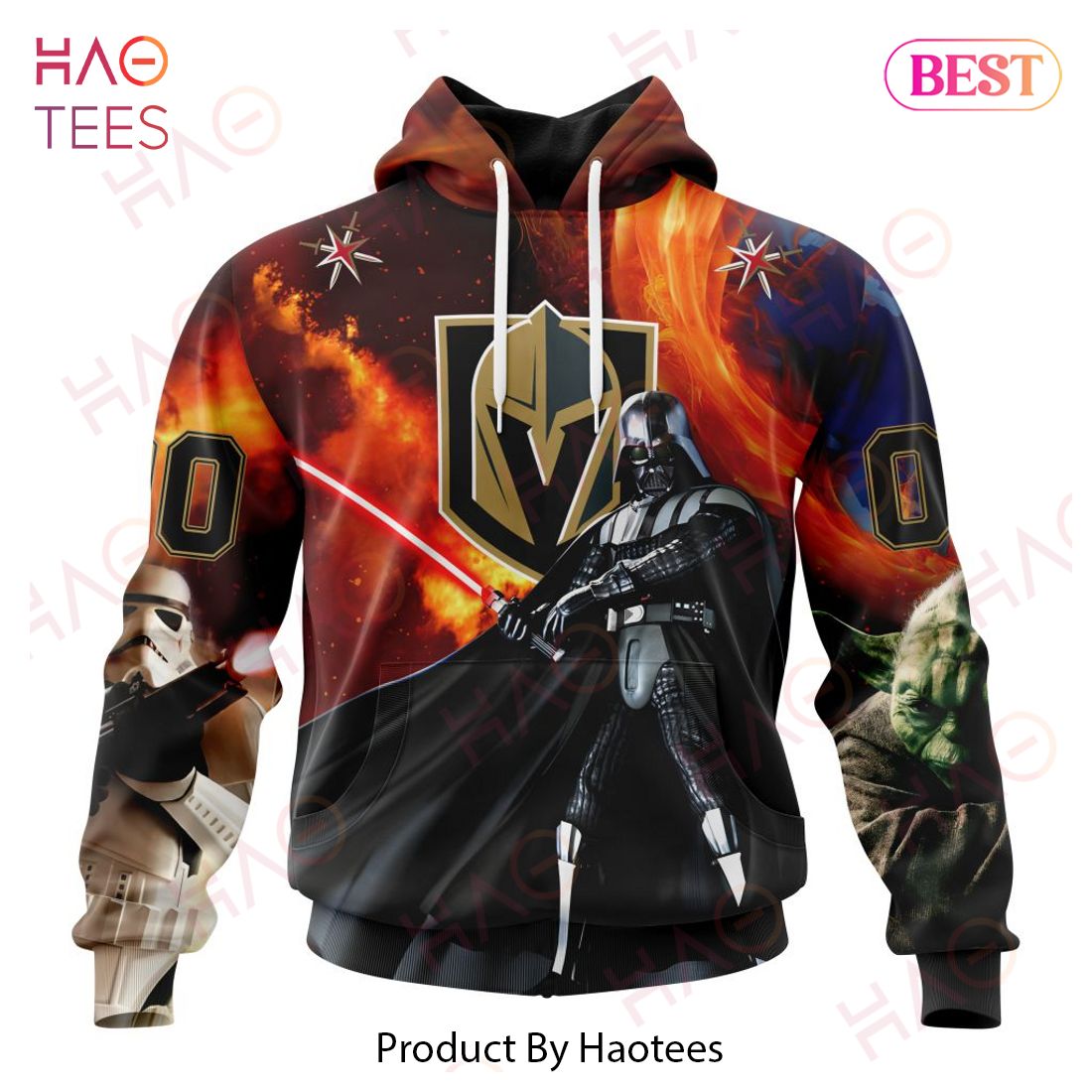 NHL Vegas Golden Knights Specialized Design X Star War Hoodie