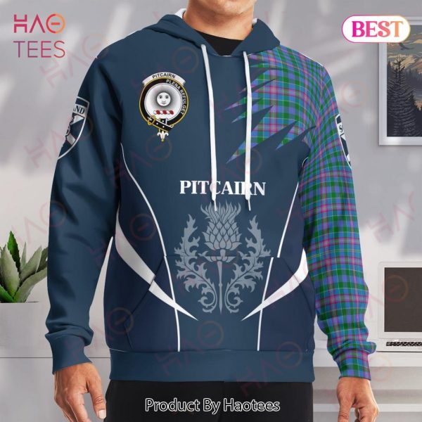 Pitcairn Clan Badge Rampant Lion Hoodie