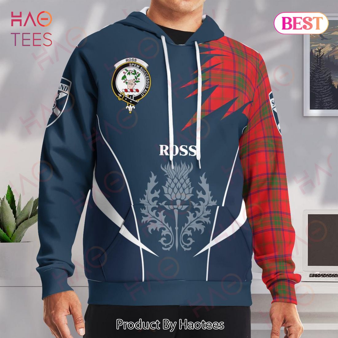 Ross Clan Badge Rampant Lion Hoodie Ross Clan Badge Rampant Lion Hoodie
