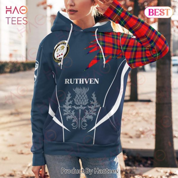 Ruthven Clan Badge Rampant Lion Hoodie