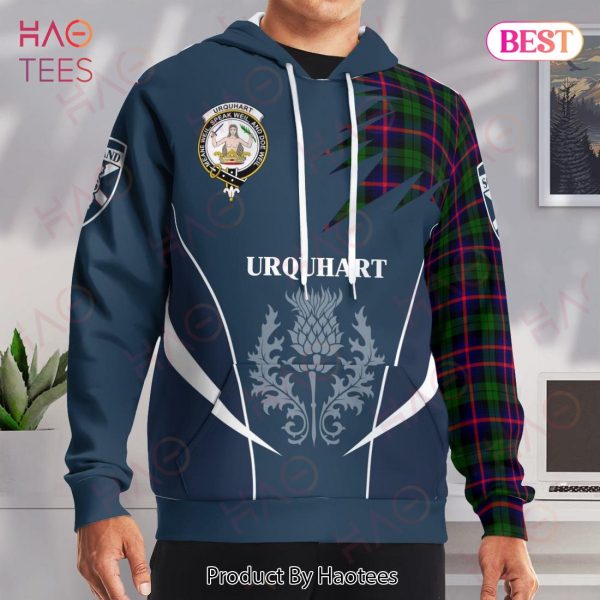 Urquhart Clan Badge Rampant Lion Hoodie