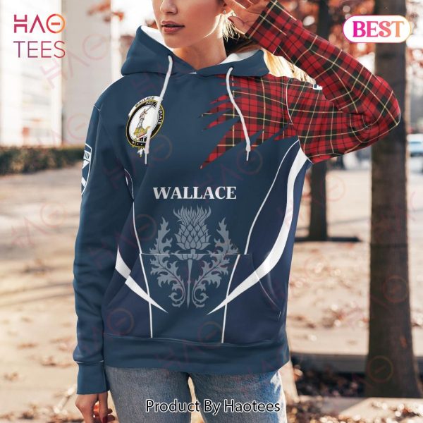 Wallace Clan Badge Rampant Lion Hoodie