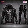 Adidas Full Black Luxury Brand Hoodie And Pants Limited Edition