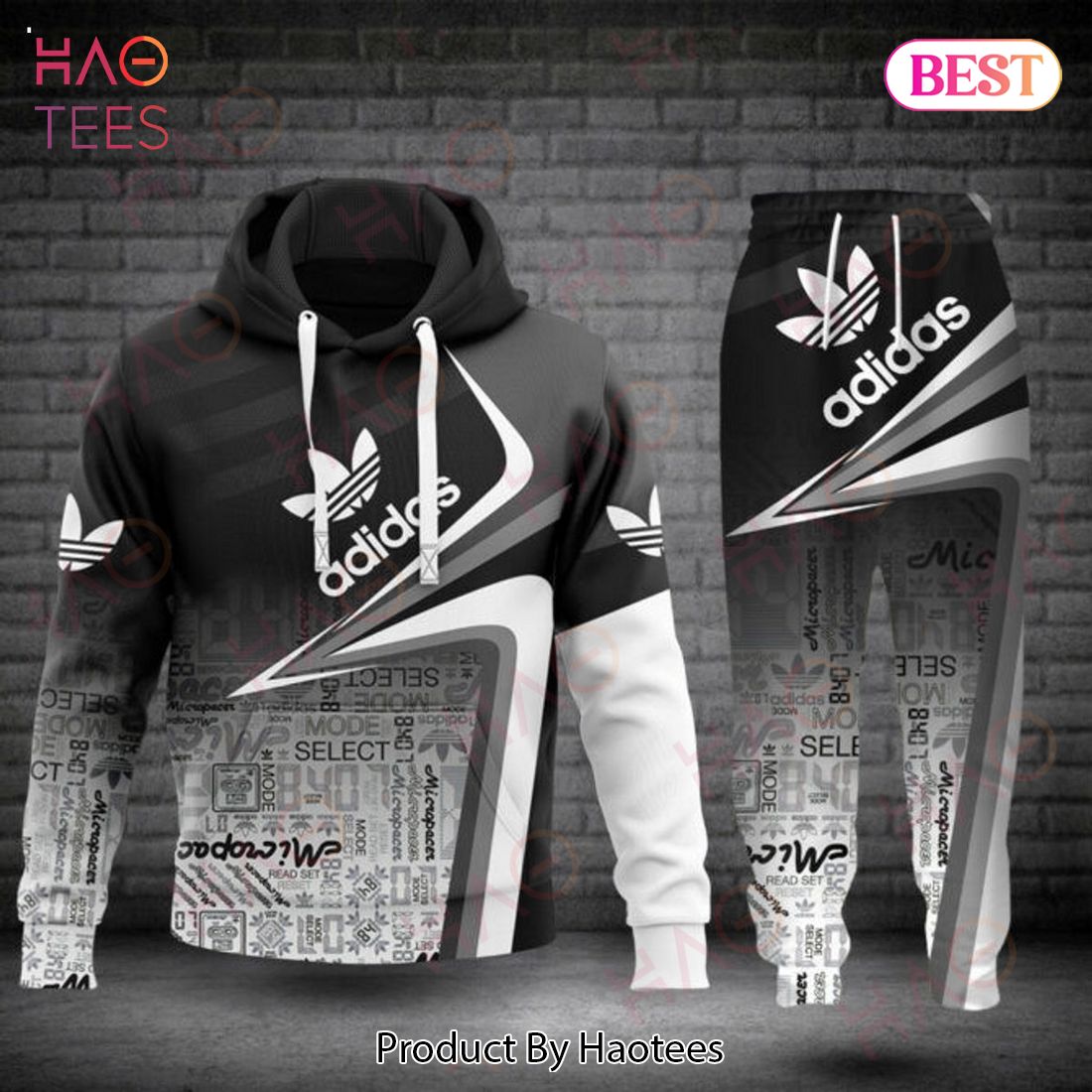 BEST Adidas Black Ombre Color Luxury Brand Hoodie And Pants Limited Edition Luxury Store