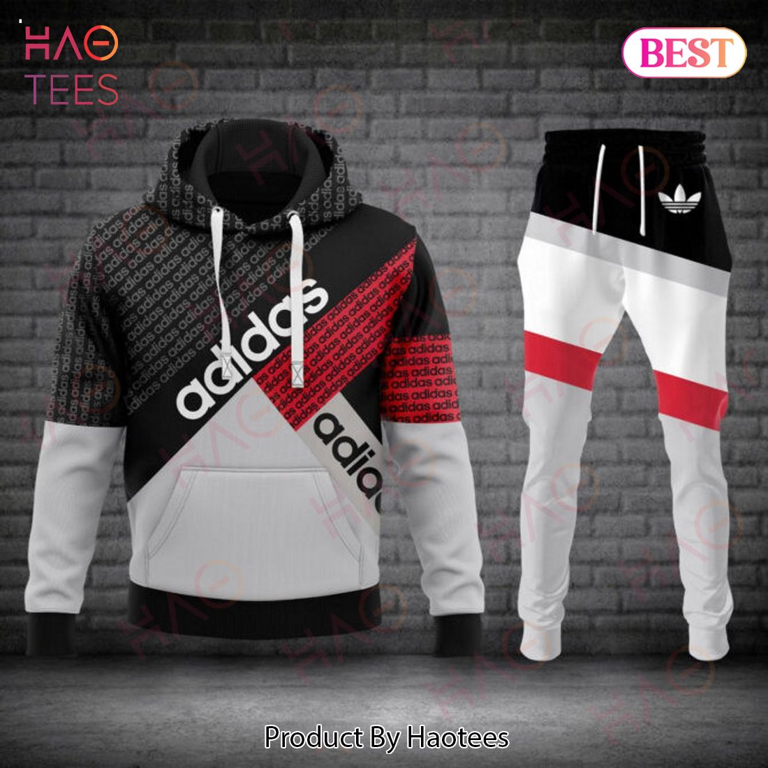 HOT Adidas Ptinting Logo Hoodie And Pants POD Design Luxury Store