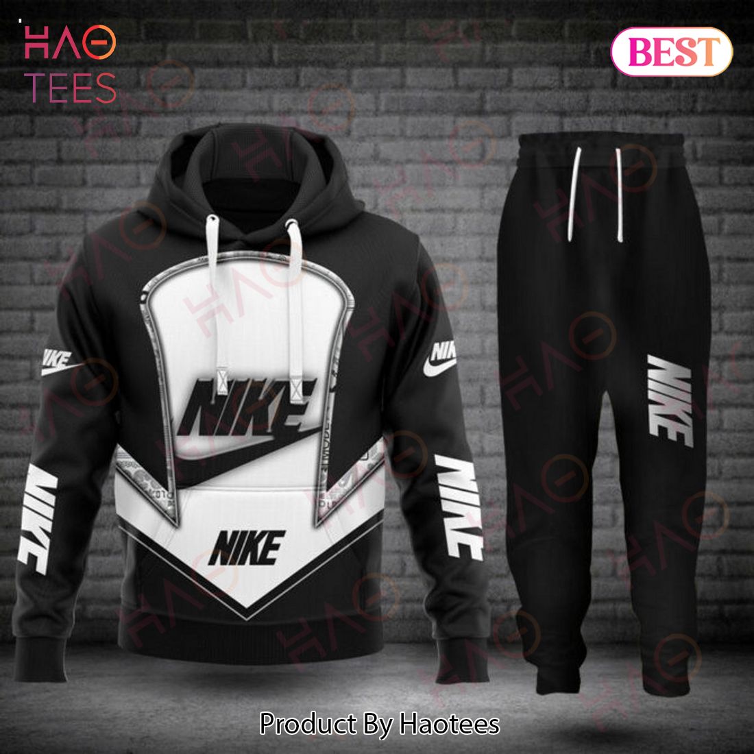 HOT Nike White Mix Black Luxury Brand Hoodie And Pants Limited Edition Luxury Store