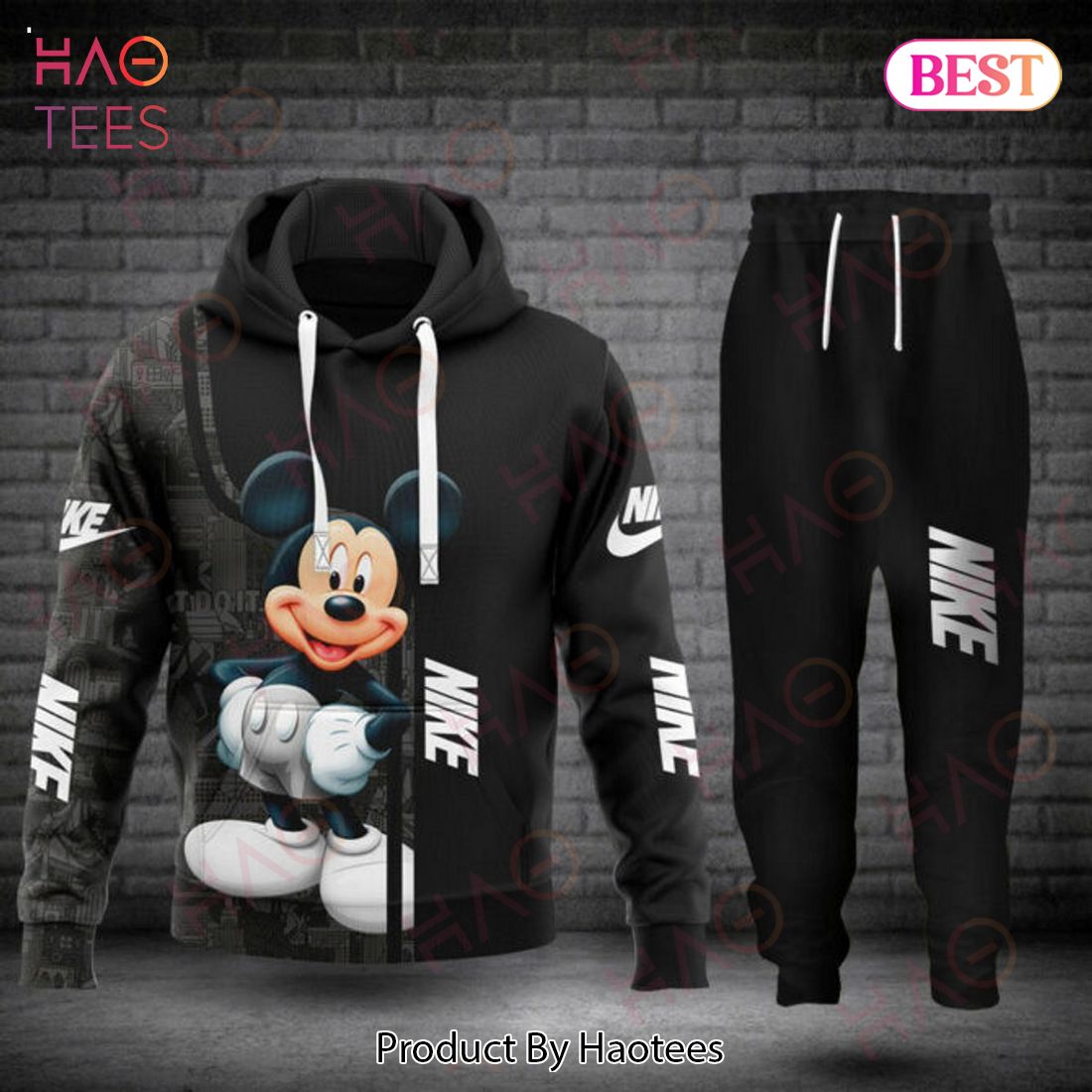 Nike Black Mickey Mouse Luxury Brand Hoodie And Pants Limited Edition Luxury Store