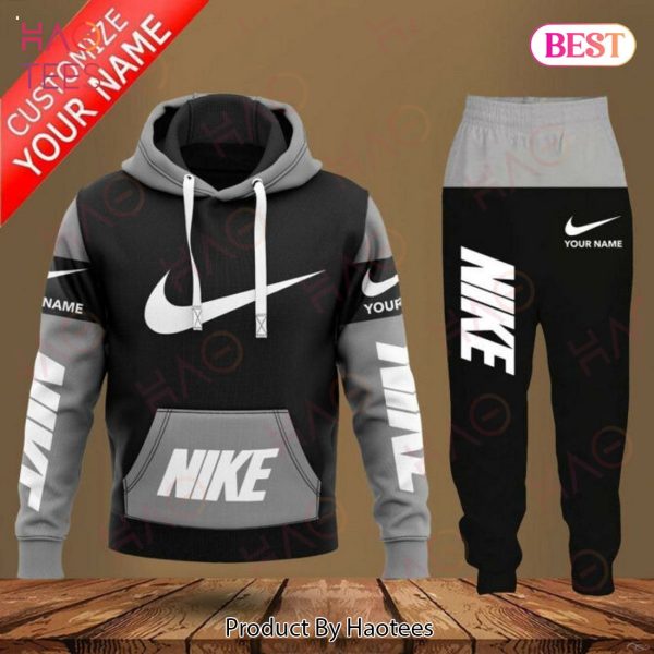 Nike Black Mix Grey Luxury Brand Hoodie And Pants Limited Edition