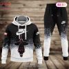 Nike Red Mix Grey Luxury Brand Hoodie And Pants Limited Edition