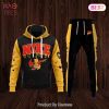Supreme Black Mix Red Luxury Brand Hoodie And Pants POD Design