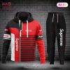 Supreme Black Mix Red Luxury Brand Hoodie And Pants POD Design