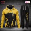 Versace Black Green Gold Luxury Brand Hoodie And Pants POD Design