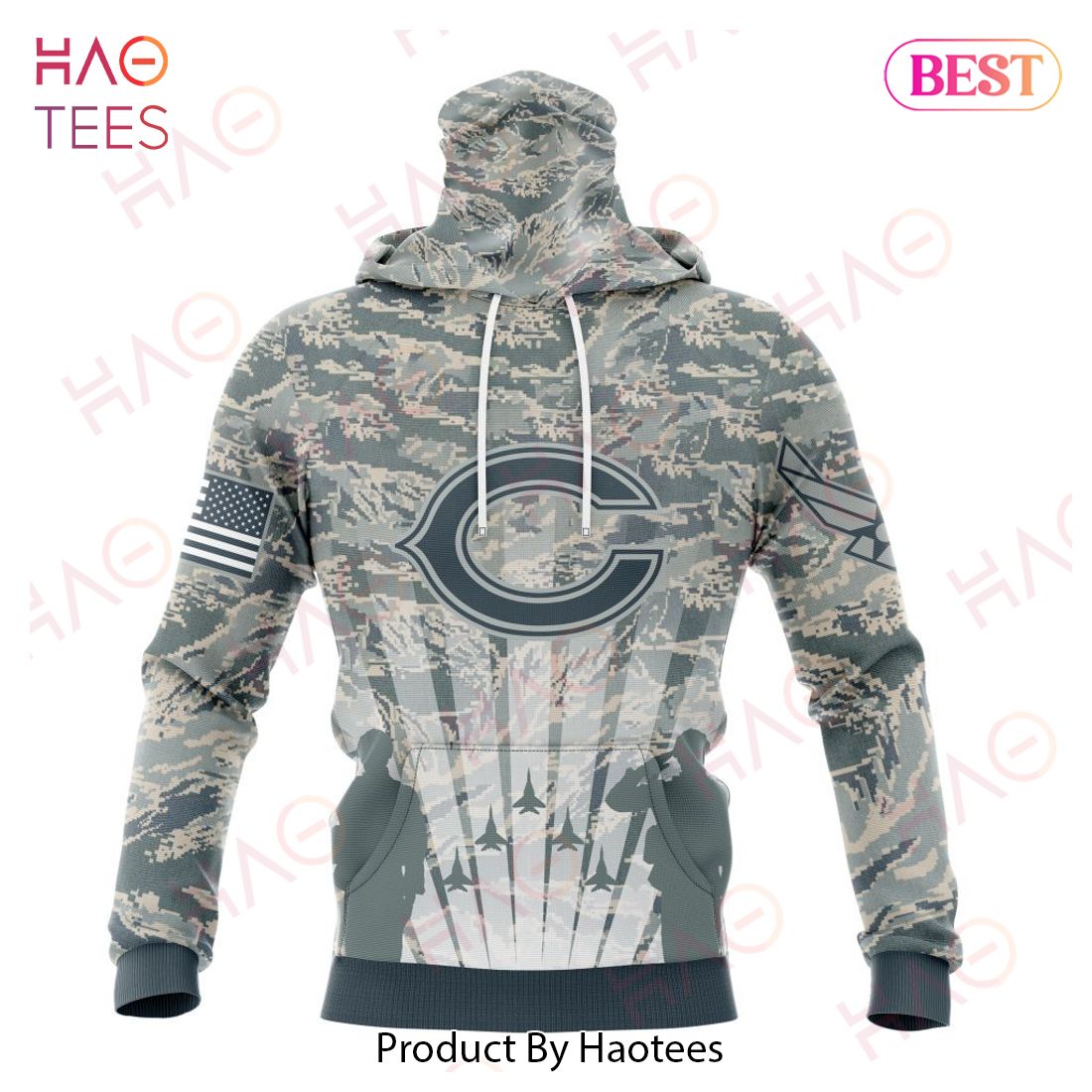 NFL Chicago Bears Honor US Air Force Veterans Hoodie NFL Chicago Bears Honor US Air Force Veterans Hoodie