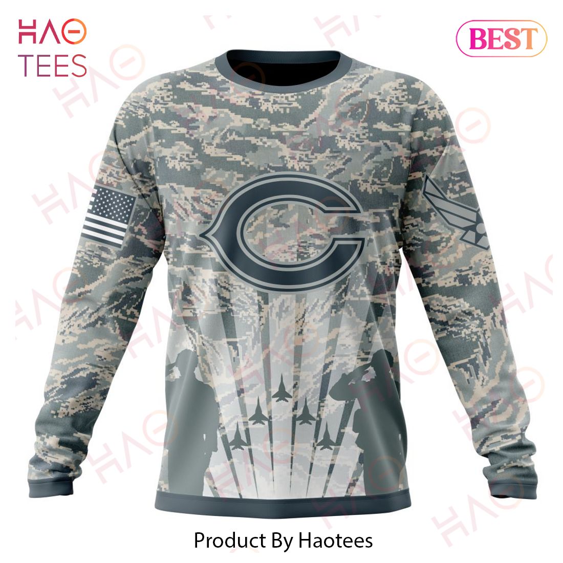 NFL Chicago Bears Honor US Air Force Veterans Hoodie NFL Chicago Bears Honor US Air Force Veterans Hoodie
