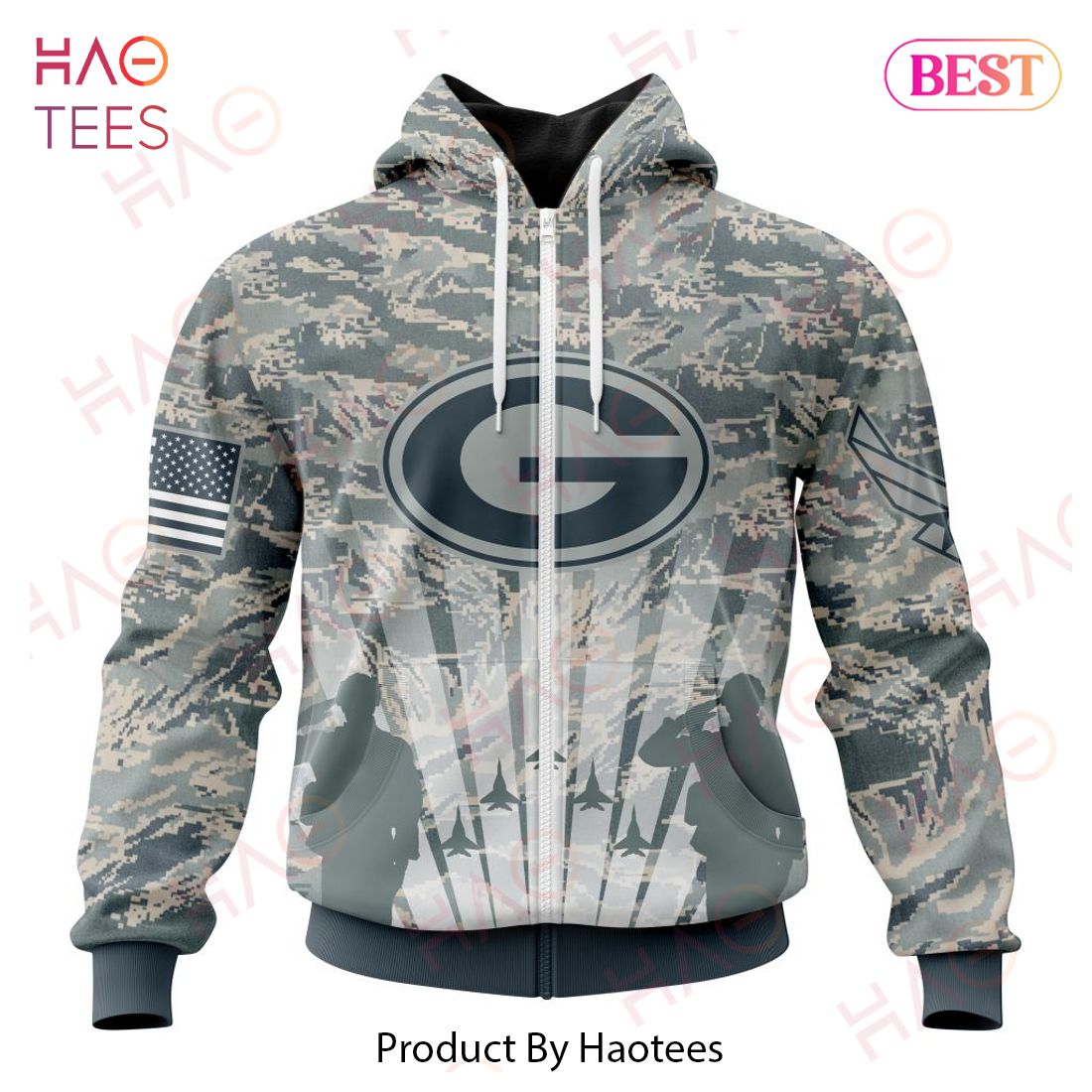 NFL Green Bay Packers Honor US Air Force Veterans Hoodie NFL Green Bay Packers Honor US Air Force Veterans Hoodie