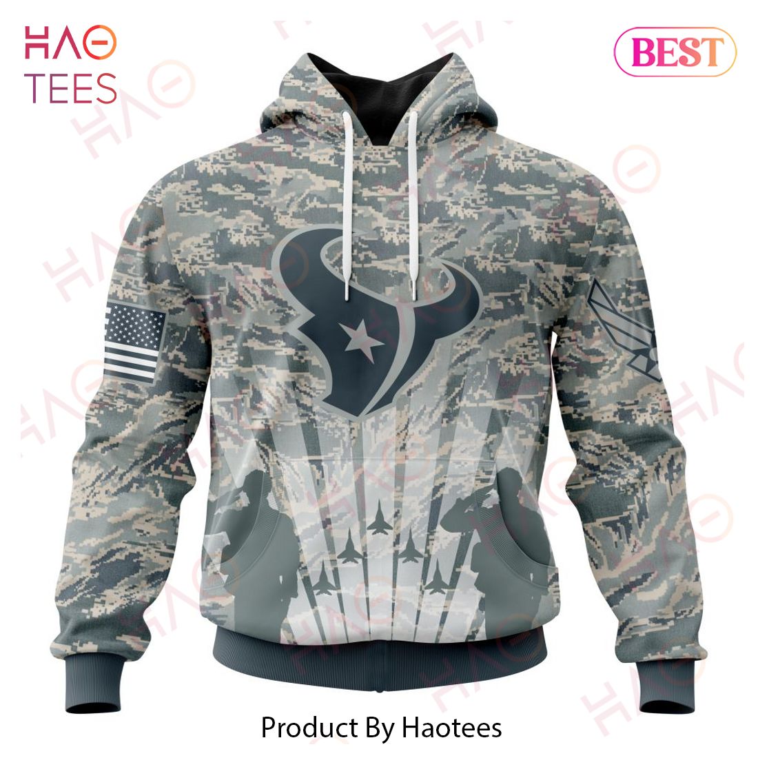 NFL Houston Texans Honor US Air Force Veterans Hoodie NFL Houston Texans Honor US Air Force Veterans Hoodie