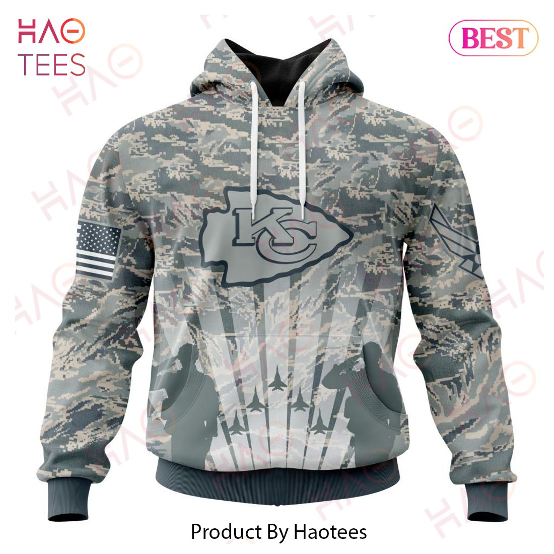 NFL Kansas City Chiefs Honor US Air Force Veterans Hoodie NFL Kansas City Chiefs Honor US Air Force Veterans Hoodie