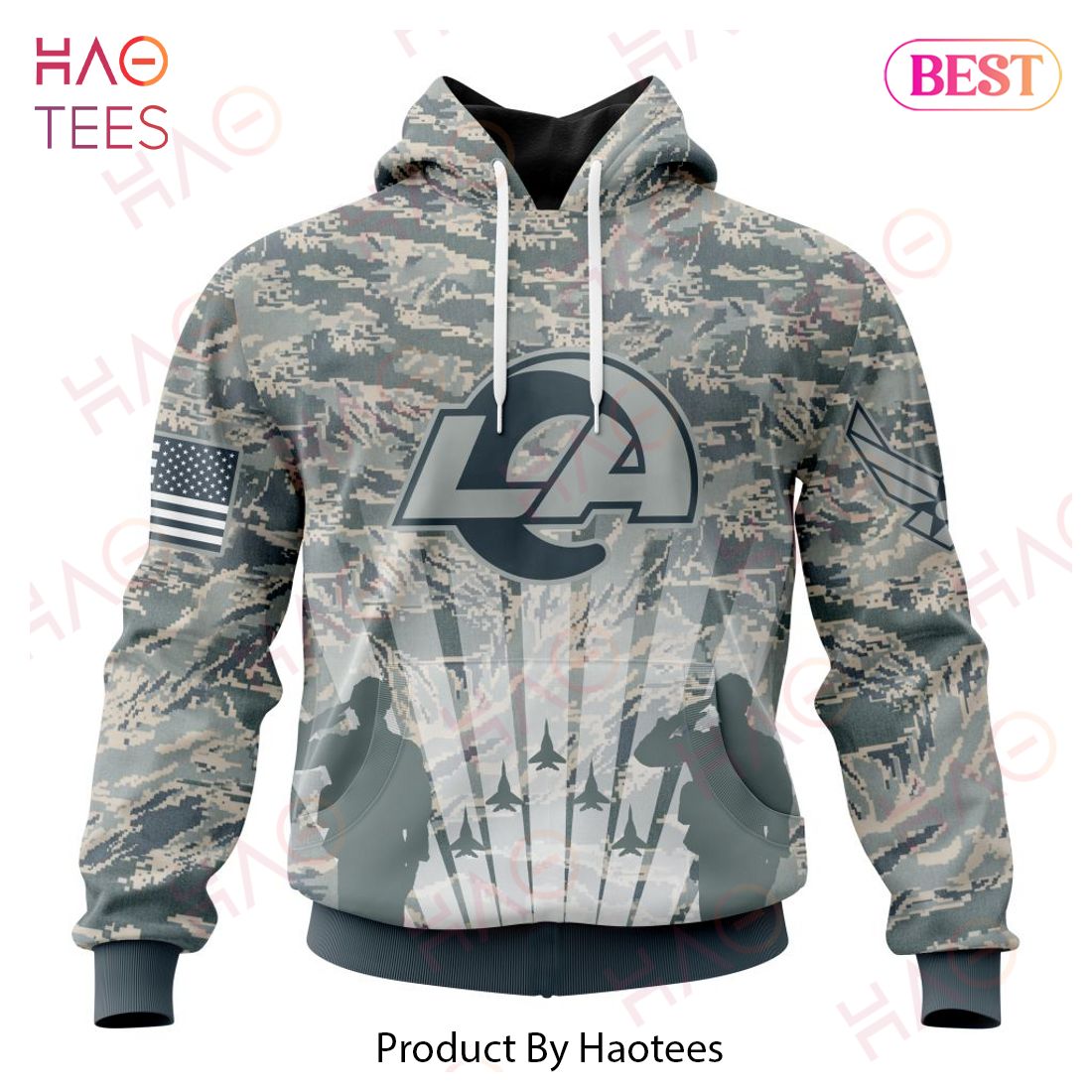 NFL Los Angeles Rams Honor US Air Force Veterans Hoodie NFL Los Angeles Rams Honor US Air Force Veterans Hoodie