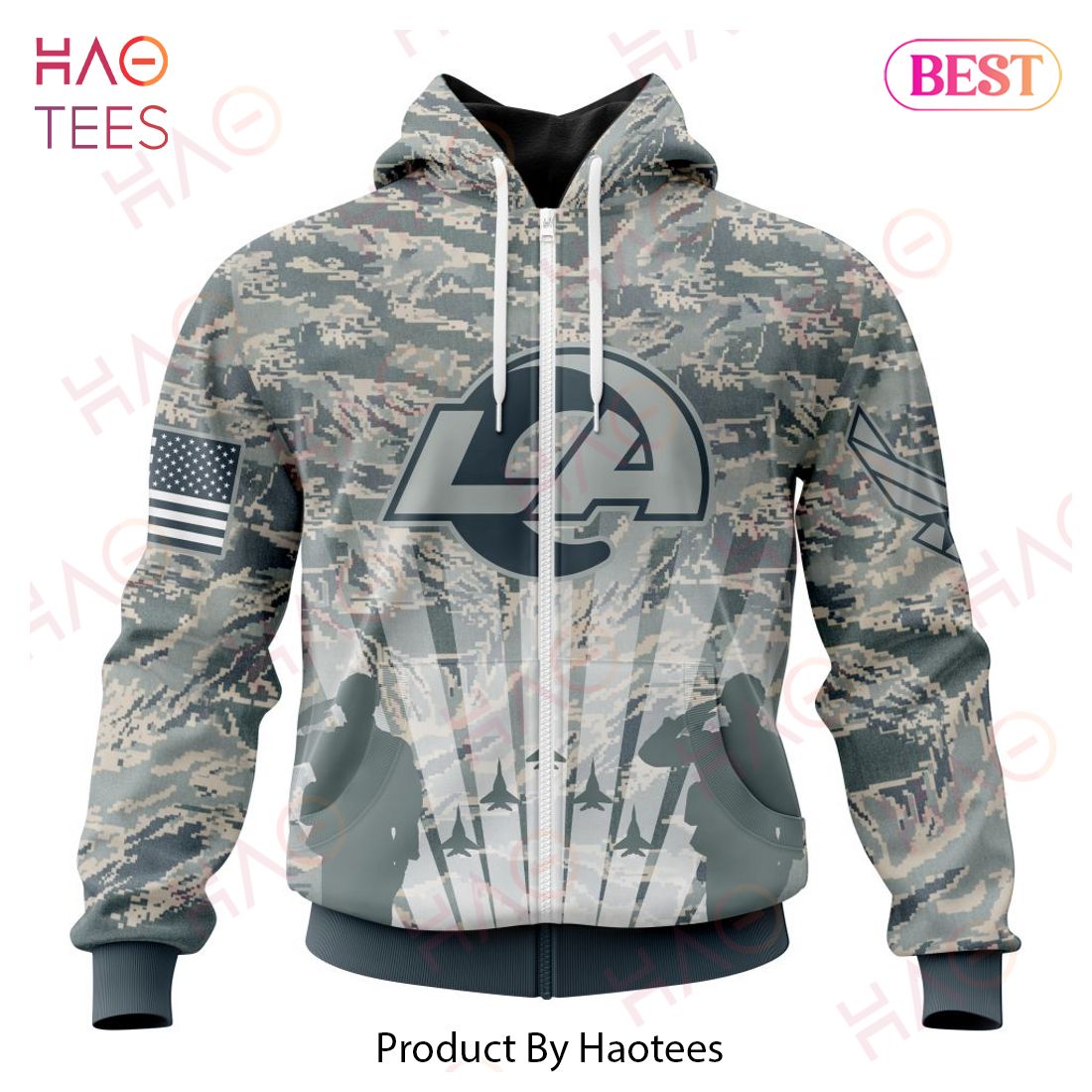 NFL Los Angeles Rams Honor US Air Force Veterans Hoodie NFL Los Angeles Rams Honor US Air Force Veterans Hoodie