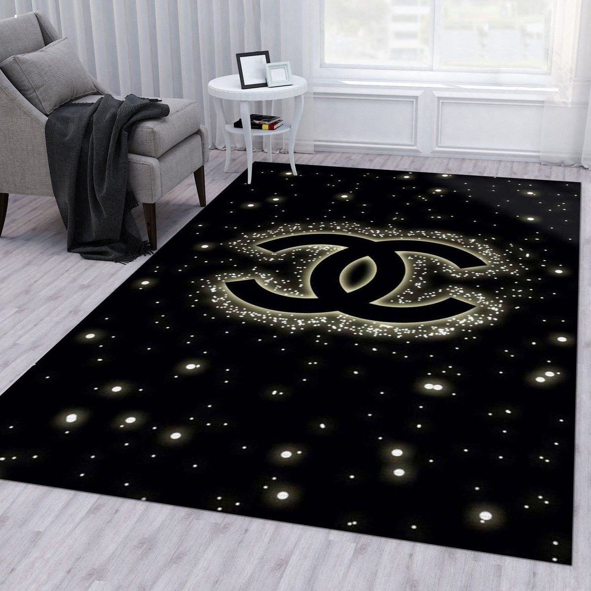 Chanel Night Sky Luxury Brand Carpet Rug Limited Edition Luxury Store