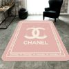 Chanel Rose Black Pink Luxury Brand Carpet Rug Limited Edition