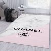 Chanel Rose Black Pink Luxury Brand Carpet Rug Limited Edition