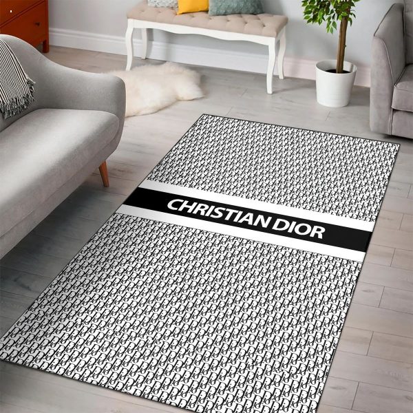 Christian Dior Full Printing Logo Luxury Brand Carpet Rug Limited Edition