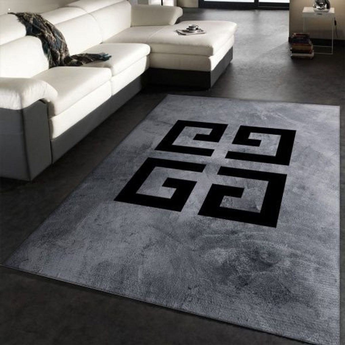 Givenchy Black Luxury Brand Carpet Rug Limited Edition