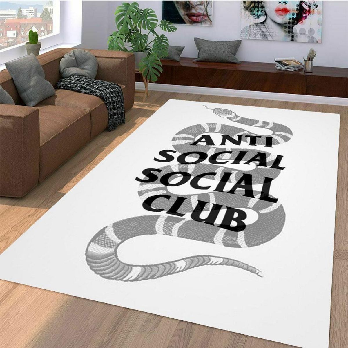 Gucci Anti Social Club Luxury Brand Carpet Rug Limited Edition