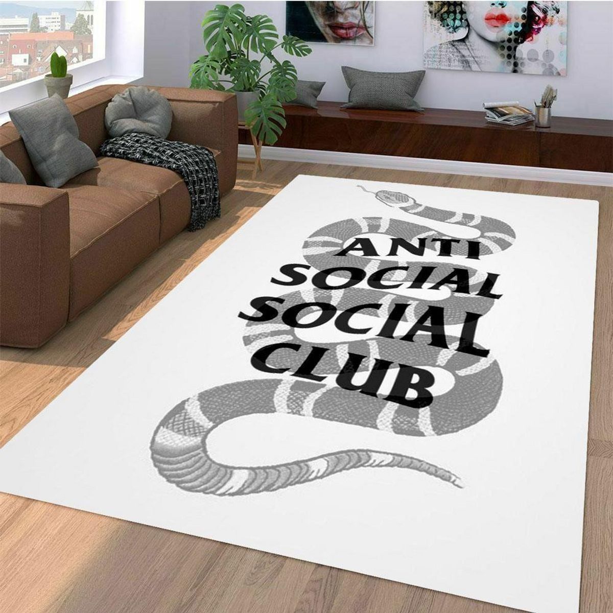 Gucci Anti Social Club Luxury Brand Carpet Rug Limited Edition Luxury Store