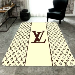Gucci Brown Logo Mix Color Luxury Brand Carpet Rug Limited Edition