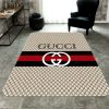 Gucci Brown Stripe Luxury Brand Carpet Rug Limited Edition