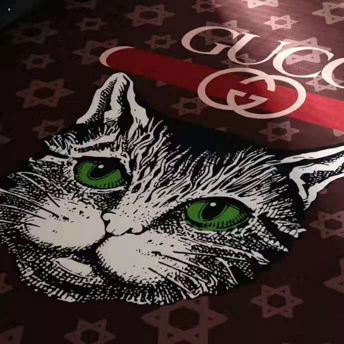 Gucci Cat Mix Red Color Luxury Brand Carpet Rug Limited Edition