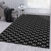 Gucci Full Grey Color Mix Black Logo Luxury Brand Carpet Rug Limited Edition