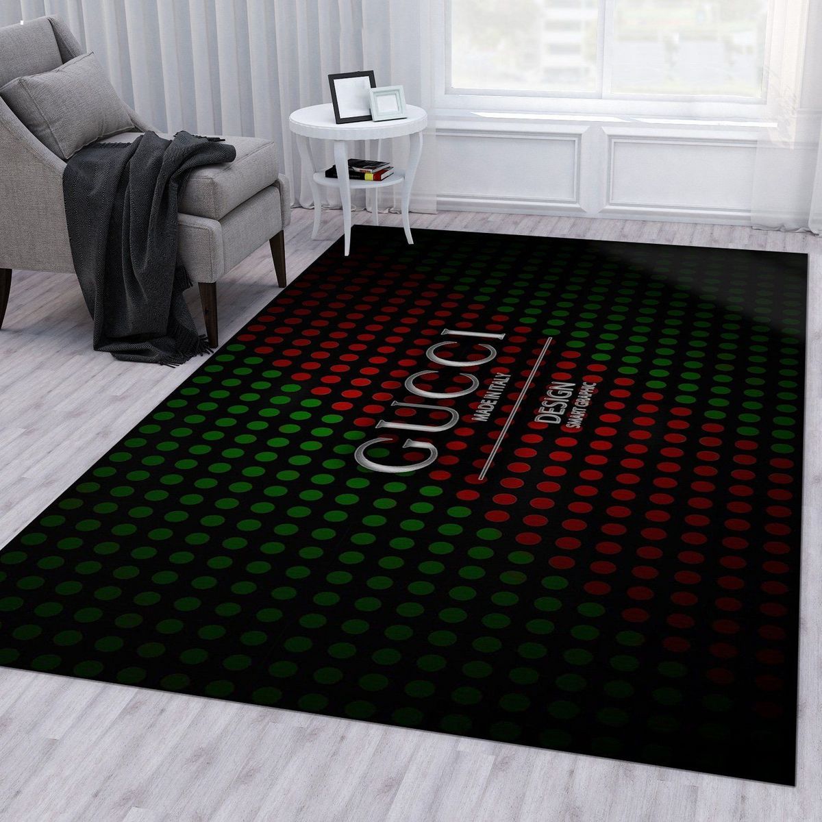 Gucci Made In Italy Red Green Luxury Brand Carpet Rug Limited Edition Luxury Store