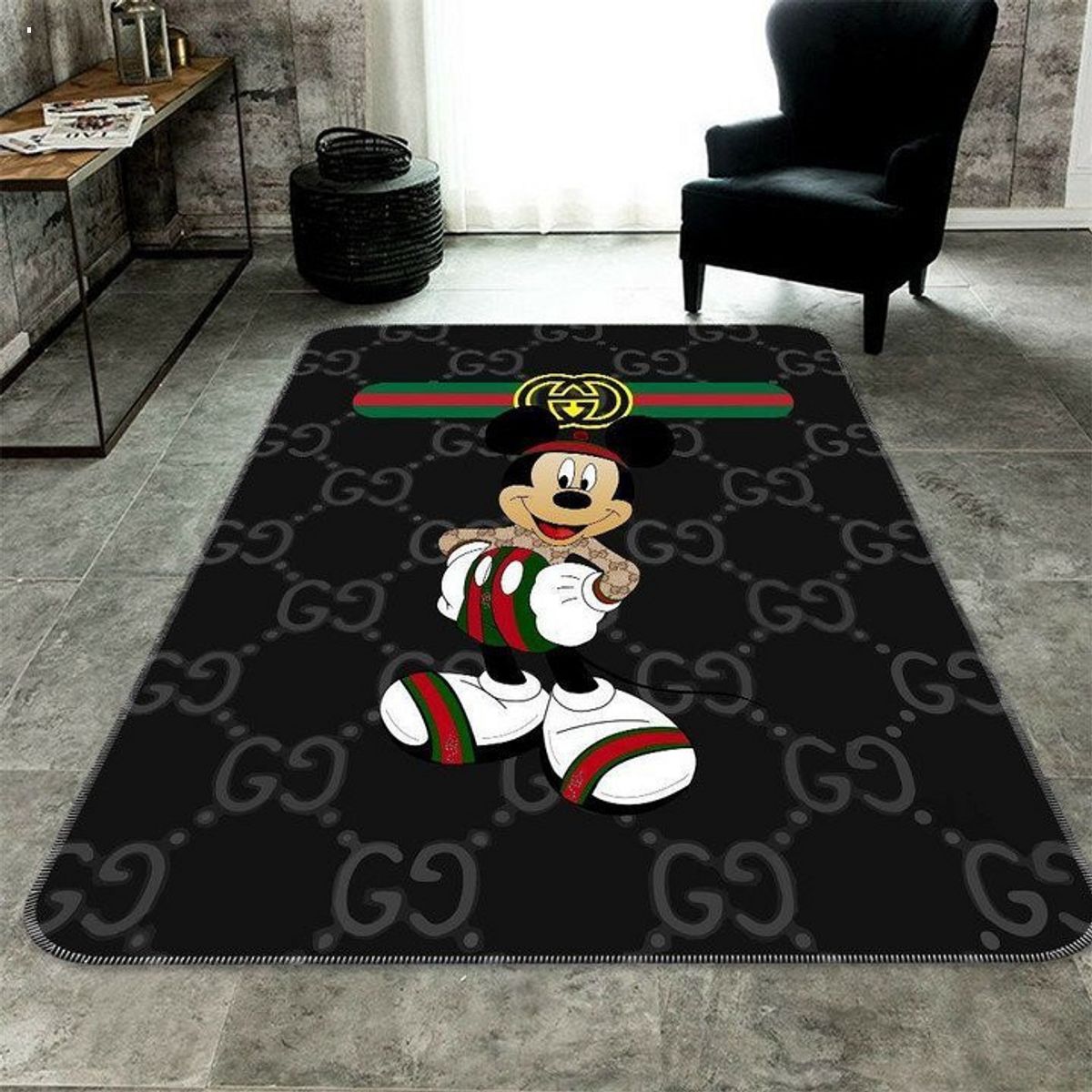 Gucci Mickey Luxury Brand Carpet Rug Limited Edition Luxury Store