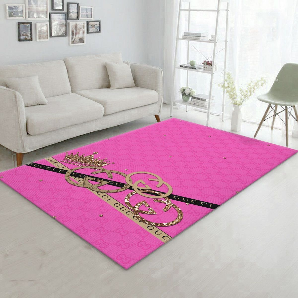 Gucci Queen Pink Luxury Brand Carpet Rug Limited Edition Luxury Store