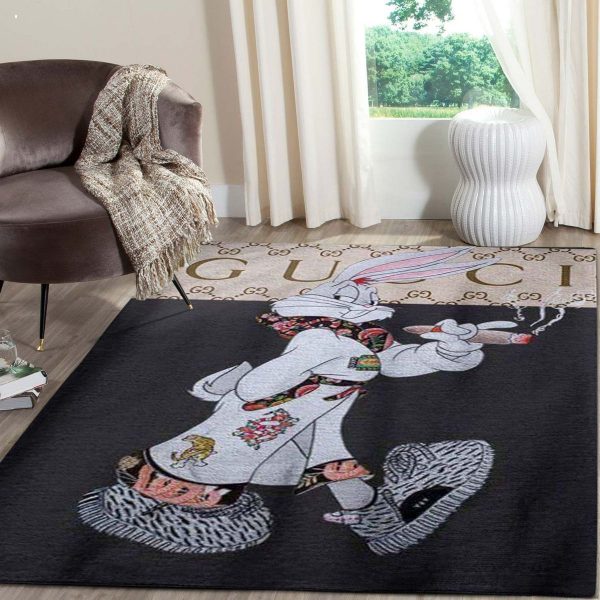 Gucci Rabbit Pattern Luxury Brand Carpet Rug Limited Edition
