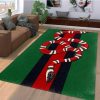 Gucci Red Snake Mix Black Luxury Brand Carpet Rug Limited Edition