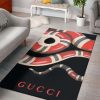 Gucci Red Snake Mix Black Luxury Brand Carpet Rug Limited Edition