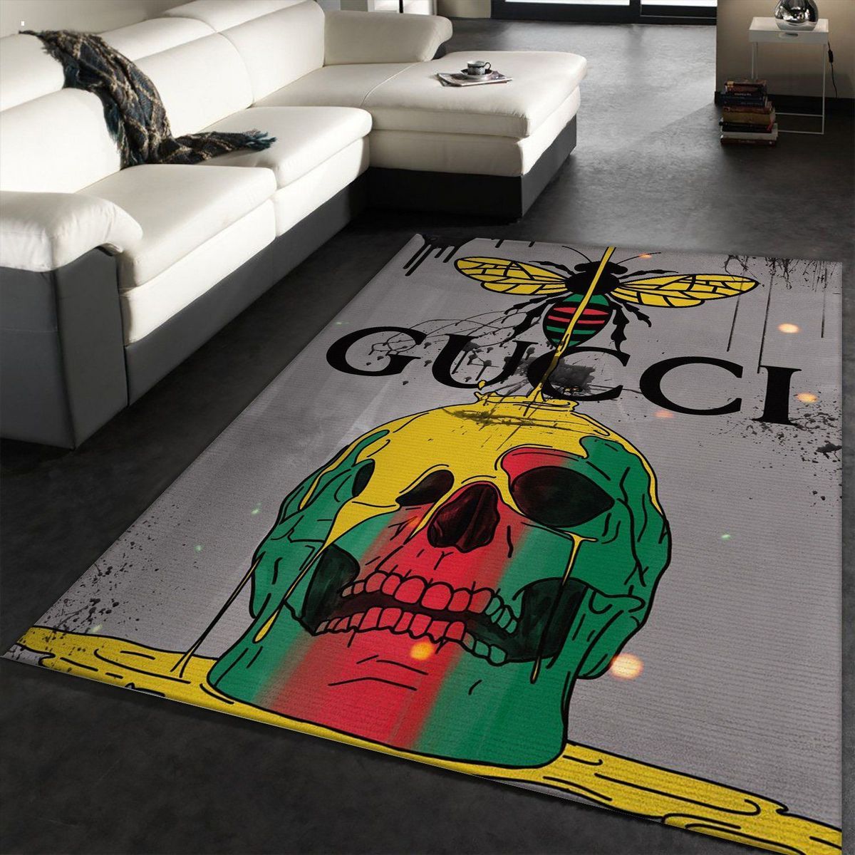 Gucci Skull Bee Luxury Brand Carpet Rug Limited Edition Luxury Store