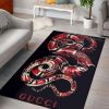 Gucci Snake Black Gold Luxury Brand Carpet Rug Limited Edition
