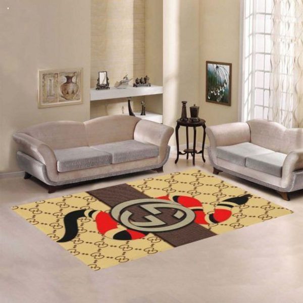 Gucci Snake Brown Luxury Brand Carpet Rug Limited Edition