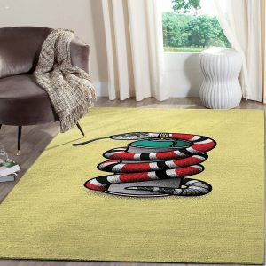 Gucci Snake Mix Gold Luxury Brand Carpet Rug Limited Edition