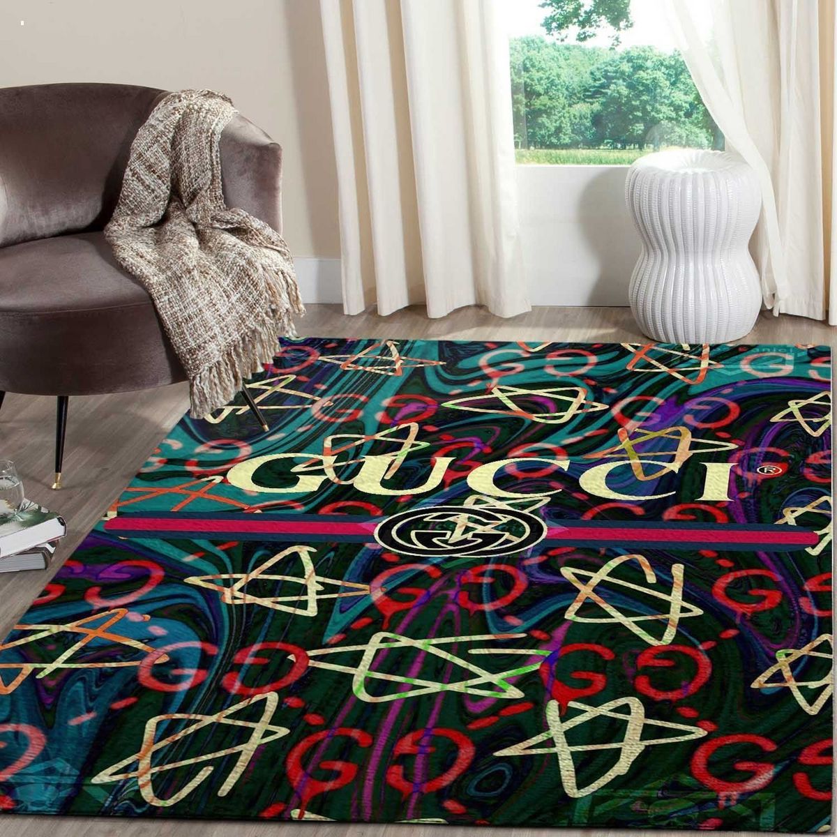 Gucci Srar Full Color Luxury Brand Carpet Rug Limited Edition