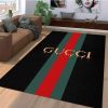 Gucci Stripe Brown Luxury Brand Carpet Rug Limited Edition