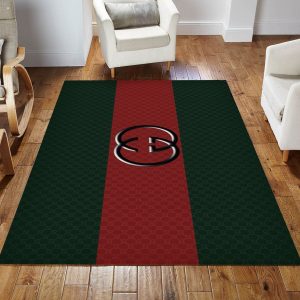Gucci Stripe Red Green Luxury Brand Carpet Rug Limited Edition