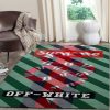 Gucci Stripe Red Green Luxury Brand Carpet Rug Limited Edition