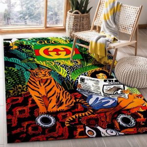 Gucci Tiger Full Color Luxury Brand Carpet Rug Limited Edition