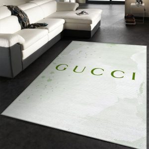 Gucci White Mix Green Logo Luxury Brand Carpet Rug Limited Edition Gucci White Mix Green Logo Luxury Brand Carpet Rug Limited Edition
